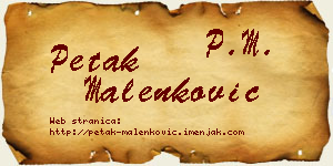 Petak Malenković vizit kartica